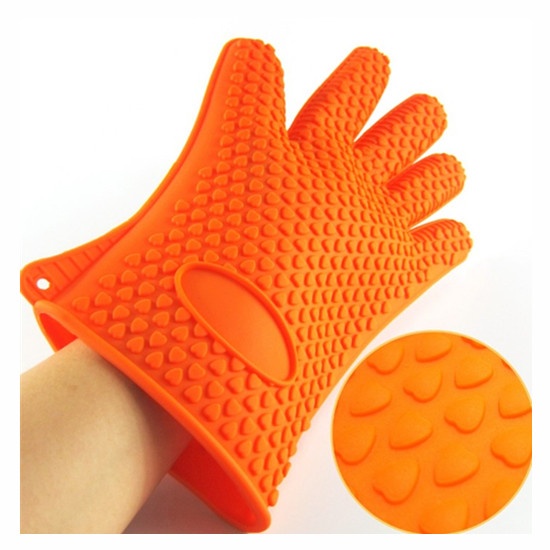 Silicone Heat Resistant BBQ Grill Oven Gloves for Cooking